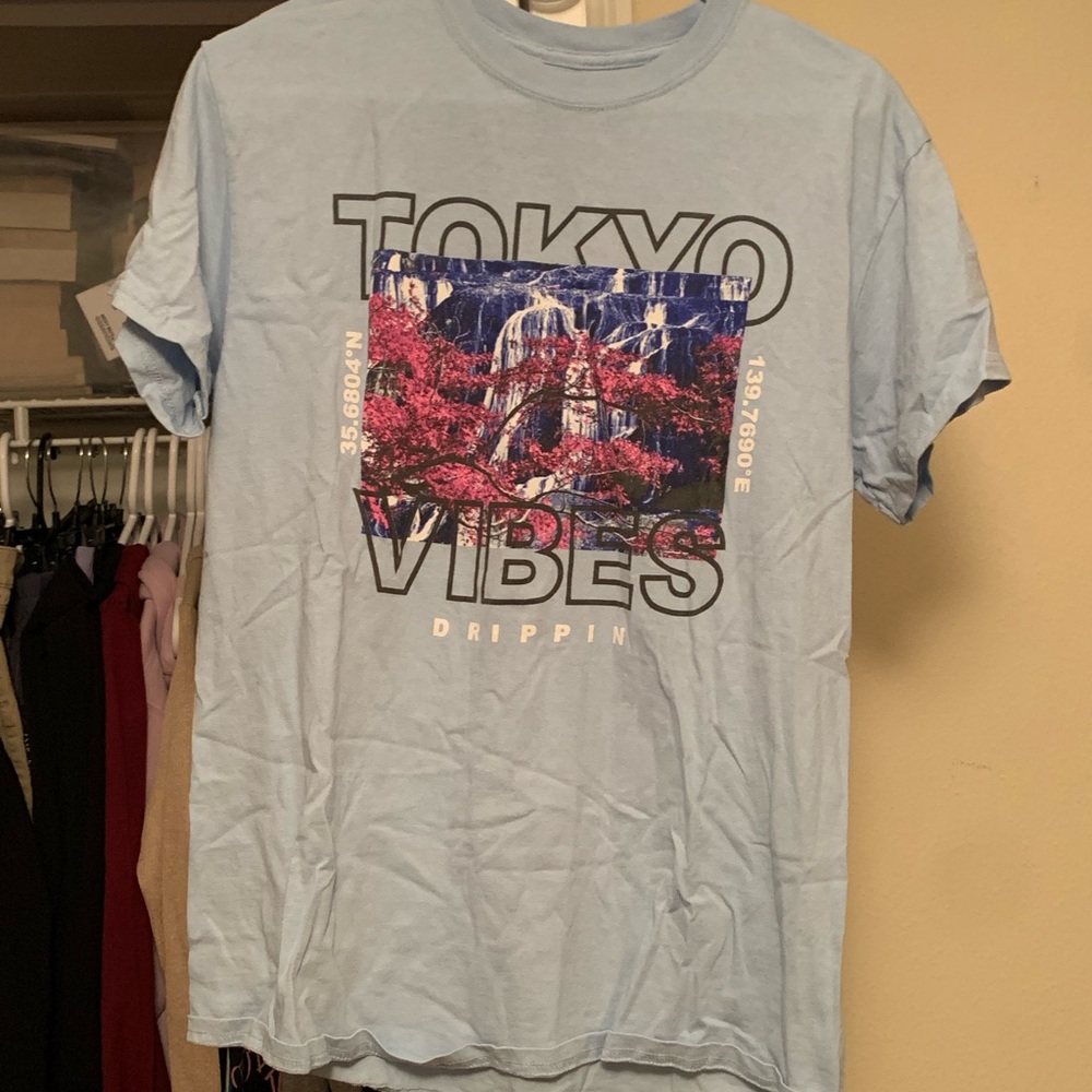 Blue Popular Poison “Tokyo Vibes” Men’s T-Shirt
